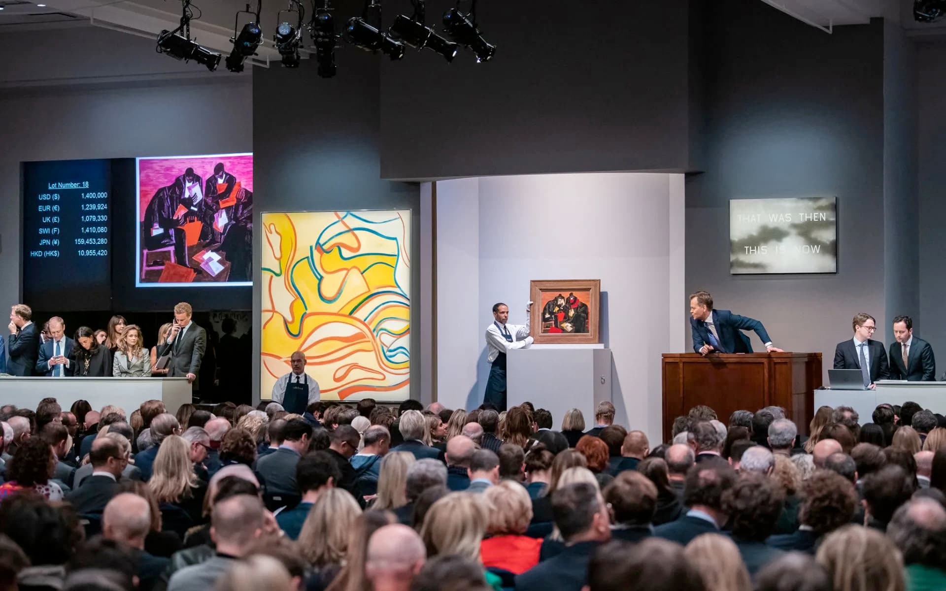 Auction house preview room